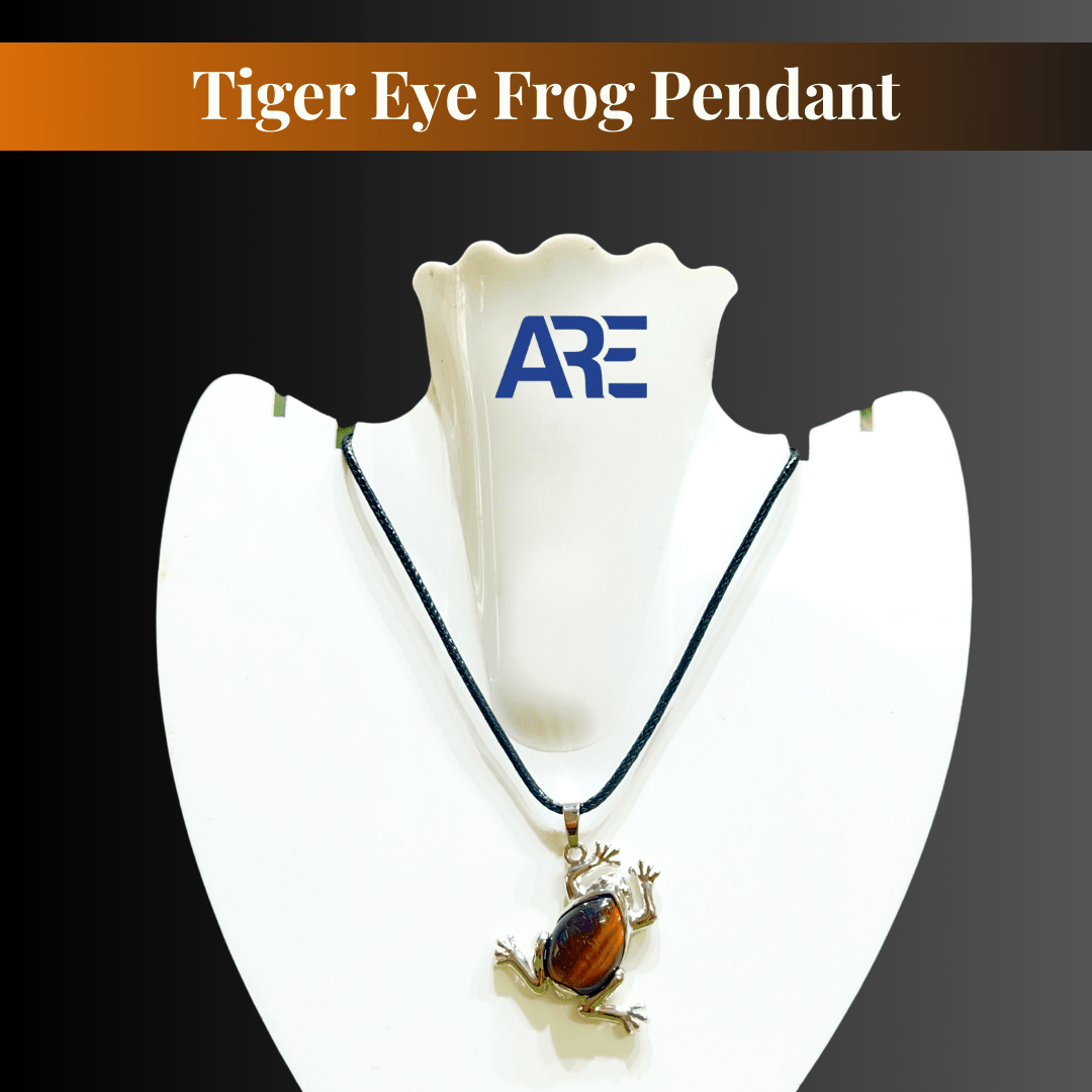 Tiger Eye Frog Pendant - AEORA ROCKS INDIA - Healing Crystals superstore