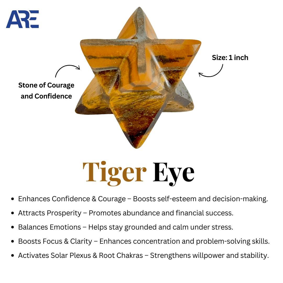 Tiger Eye Merkaba - AEORA ROCKS INDIA - Healing Crystals superstore