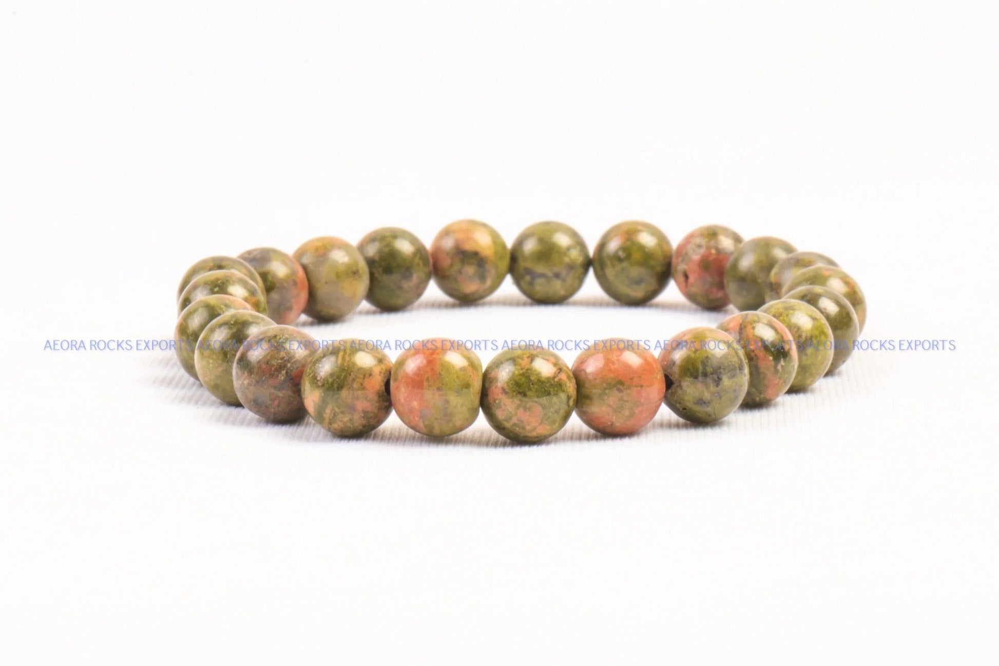 Unakite Bead Bracelet 8mm in India - Aeora Rocks - AEORA ROCKS INDIA - Healing Crystals superstore