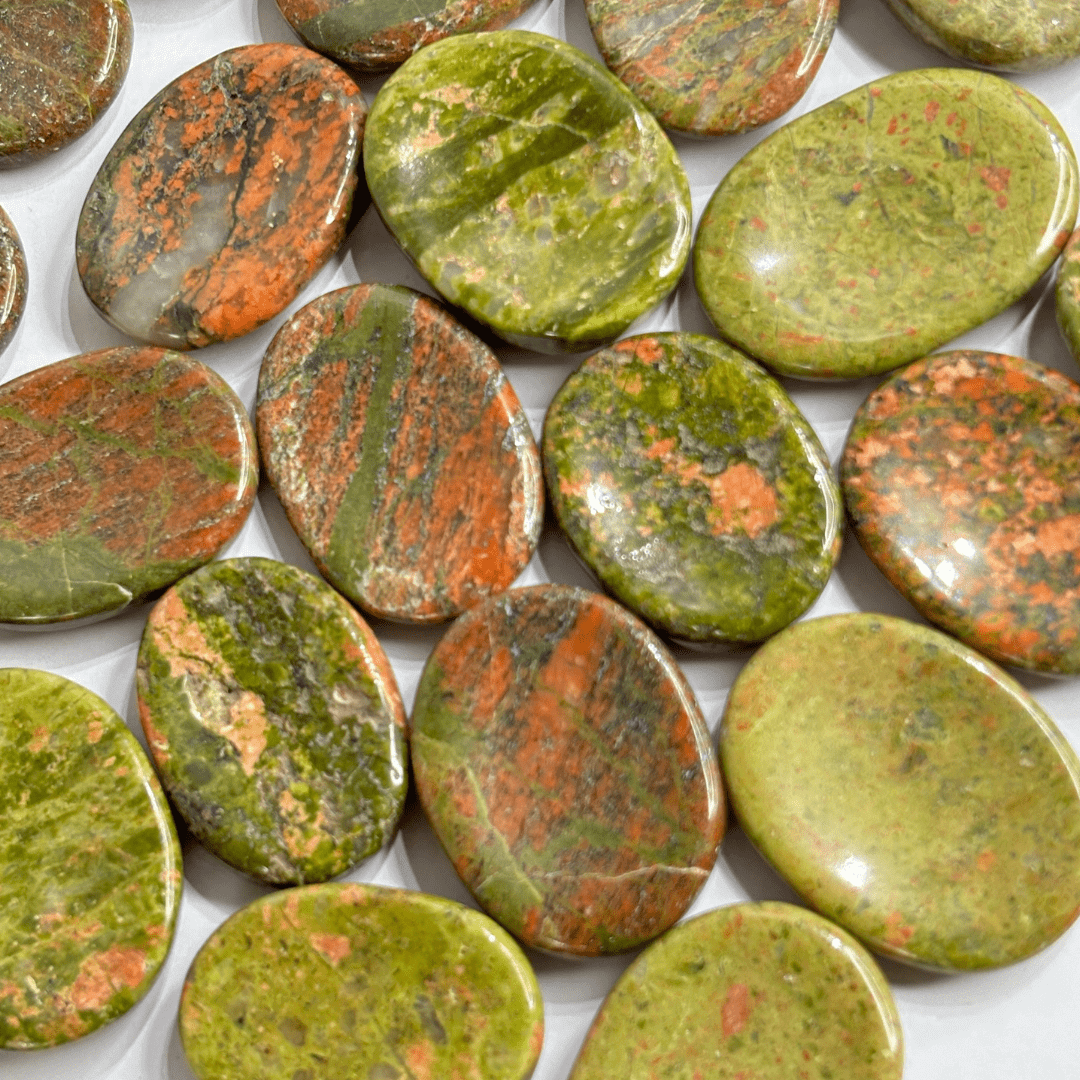 Unakite Worry Stone - AEORA ROCKS INDIA - Healing Crystals superstore