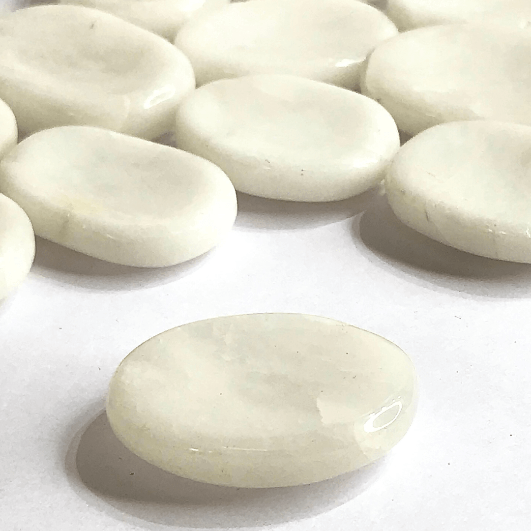 White Jasper Worry Stone - AEORA ROCKS INDIA - Healing Crystals superstore