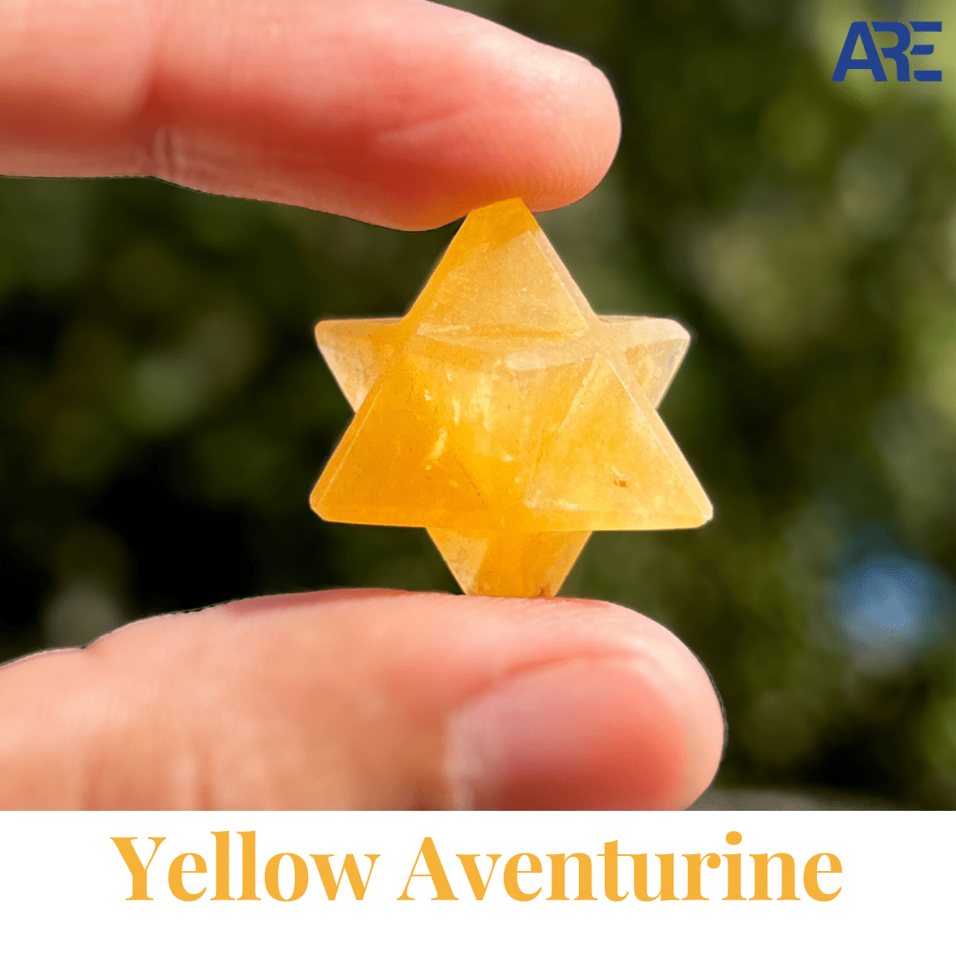 Yellow Aventurine Merkaba - AEORA ROCKS INDIA - Healing Crystals superstore