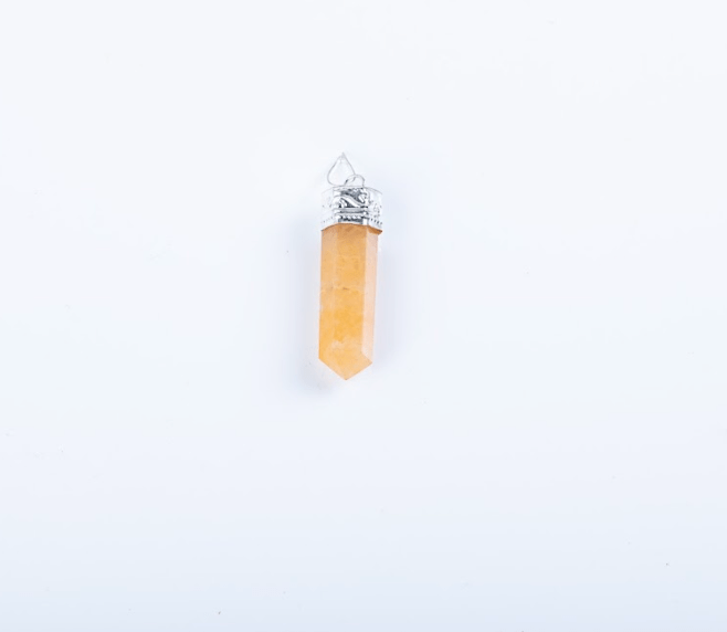 Yellow Aventurine Single Point Pendant - AEORA ROCKS INDIA - Healing Crystals superstore