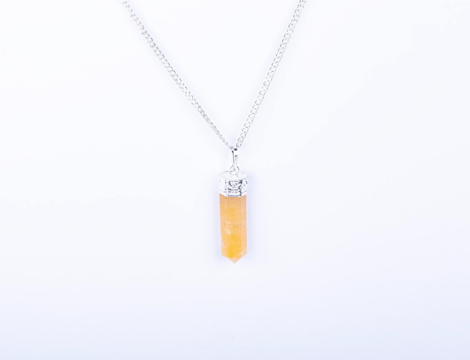 Yellow Aventurine Single Point Pendant - AEORA ROCKS INDIA - Healing Crystals superstore