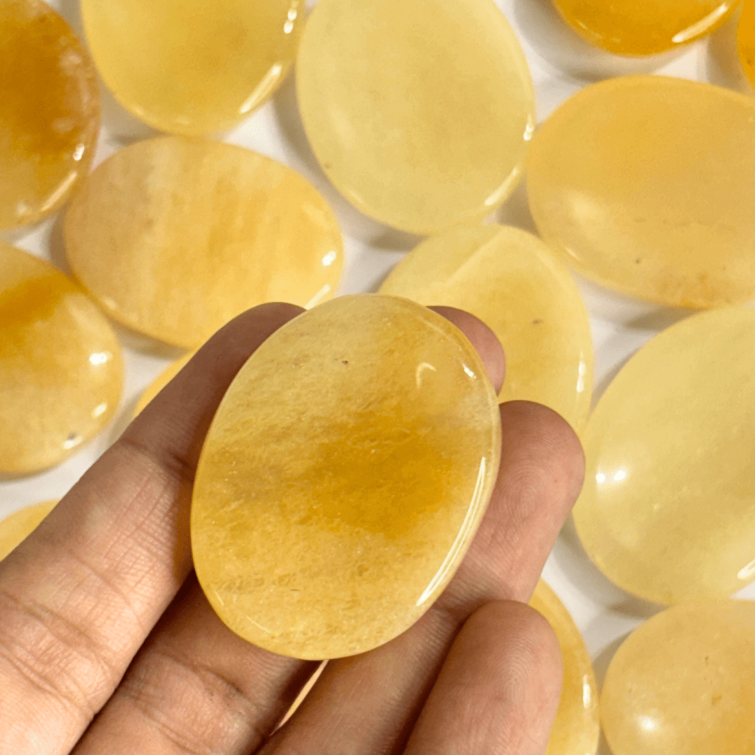 Yellow Aventurine Worry Stone - AEORA ROCKS INDIA - Healing Crystals superstore