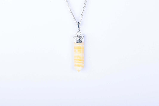 Yellow Calcite Single Point Pendant - AEORA ROCKS INDIA - Healing Crystals superstore