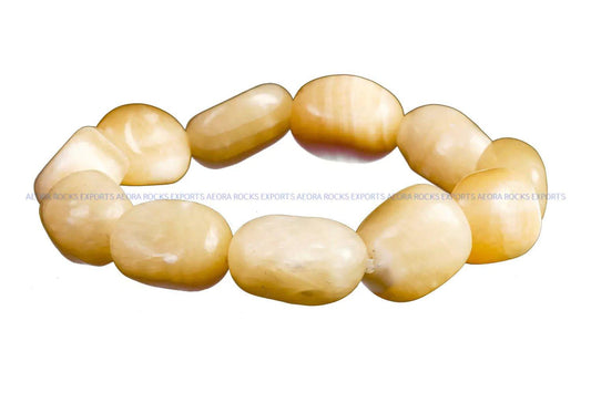 Yellow Calcite Tumbled Bracelet in India - Aeora Rocks - AEORA ROCKS INDIA - Healing Crystals superstore