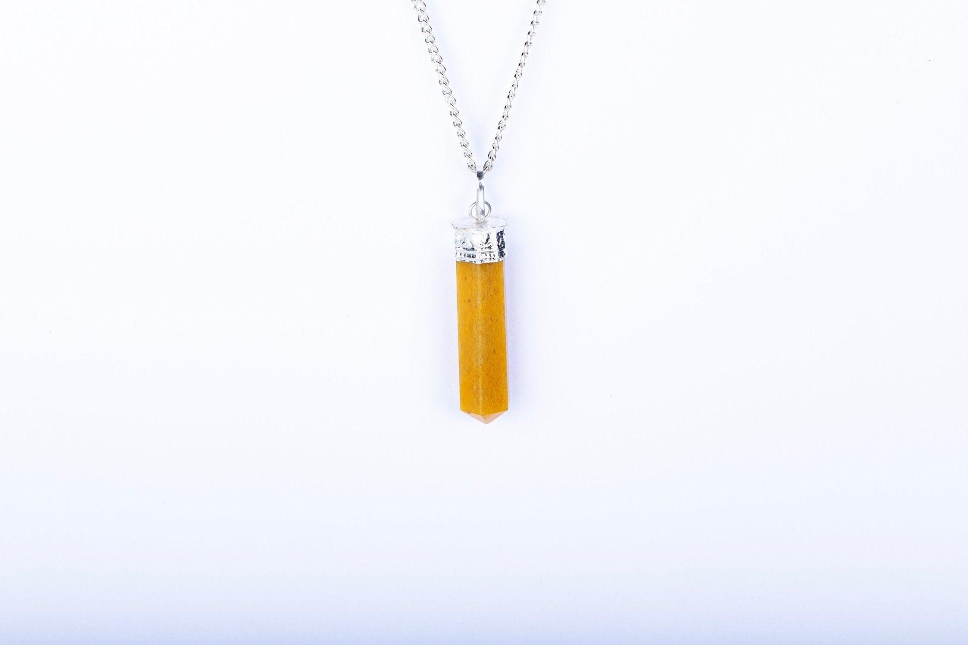 Yellow Jasper Single Point Pendant - AEORA ROCKS INDIA - Healing Crystals superstore