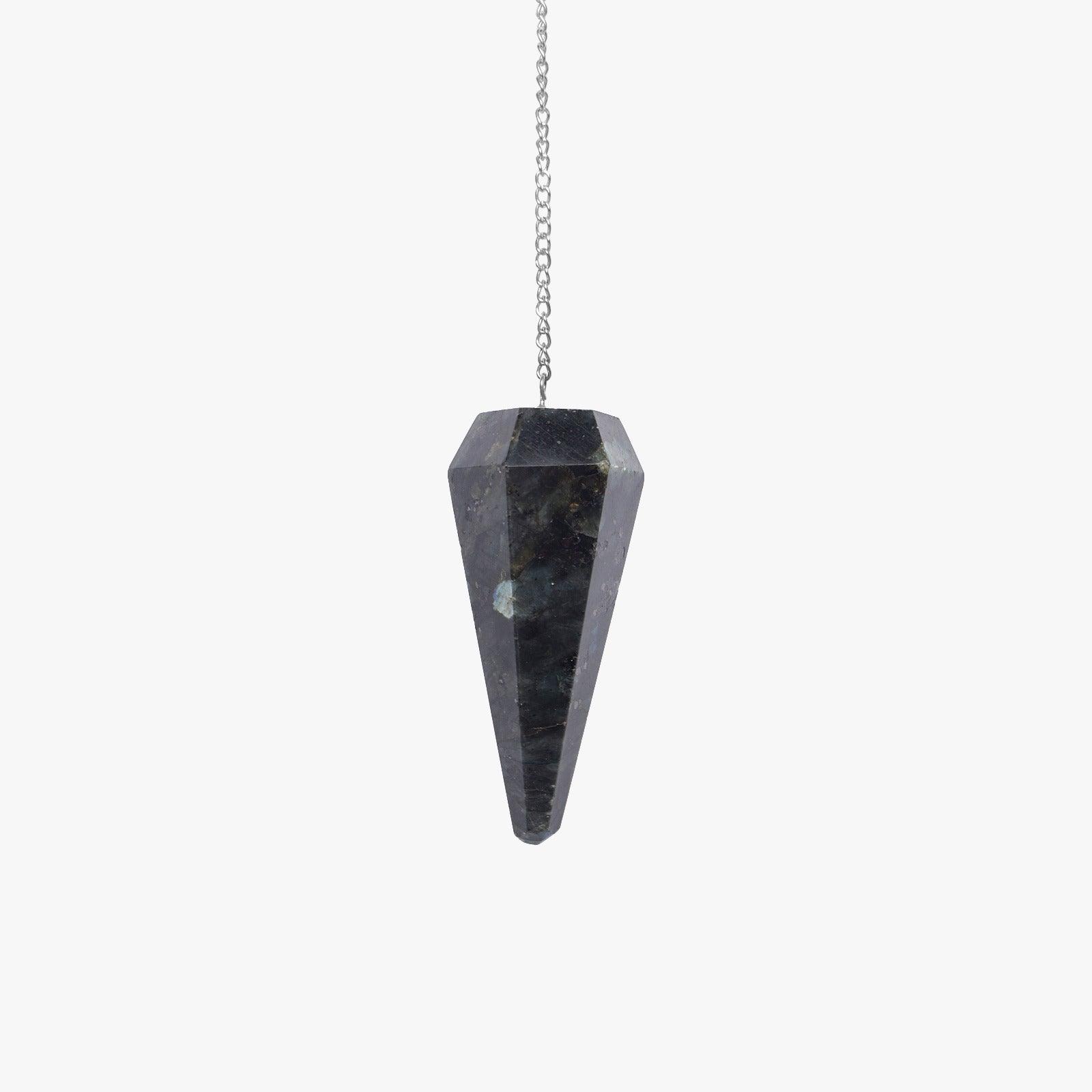 Black Larvekite Pendulum - AEORA ROCKS INDIA - Healing Crystals superstore