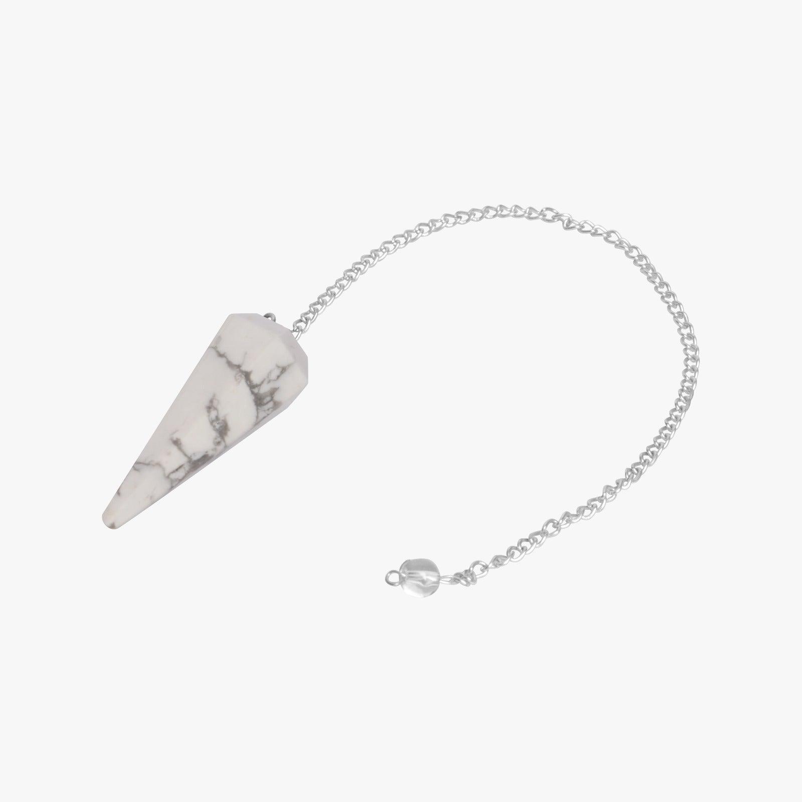 Howlite Pendulum - AEORA ROCKS INDIA - Healing Crystals superstore