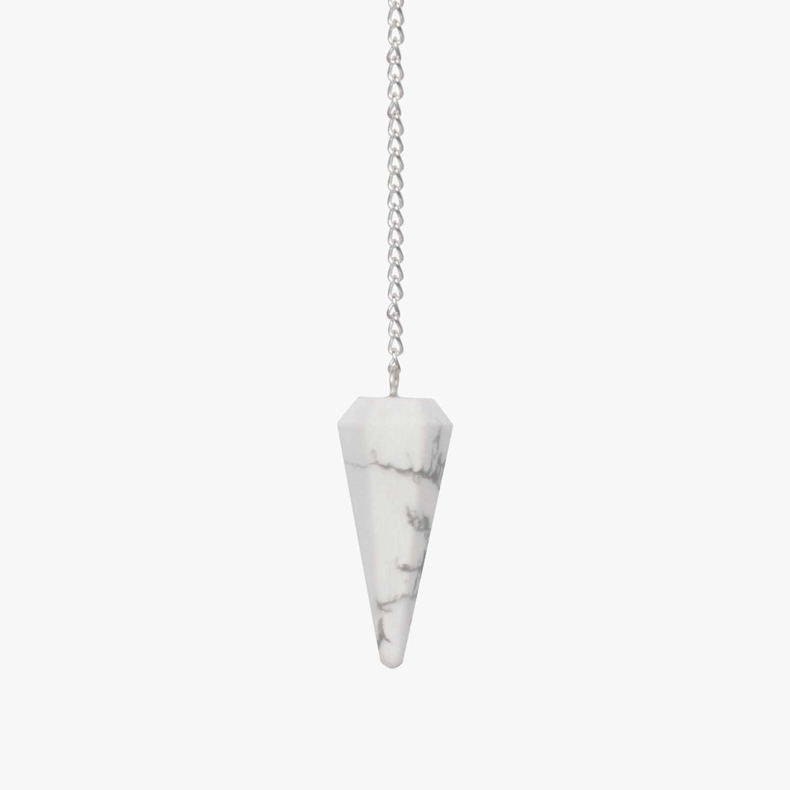 Howlite Pendulum - AEORA ROCKS INDIA - Healing Crystals superstore