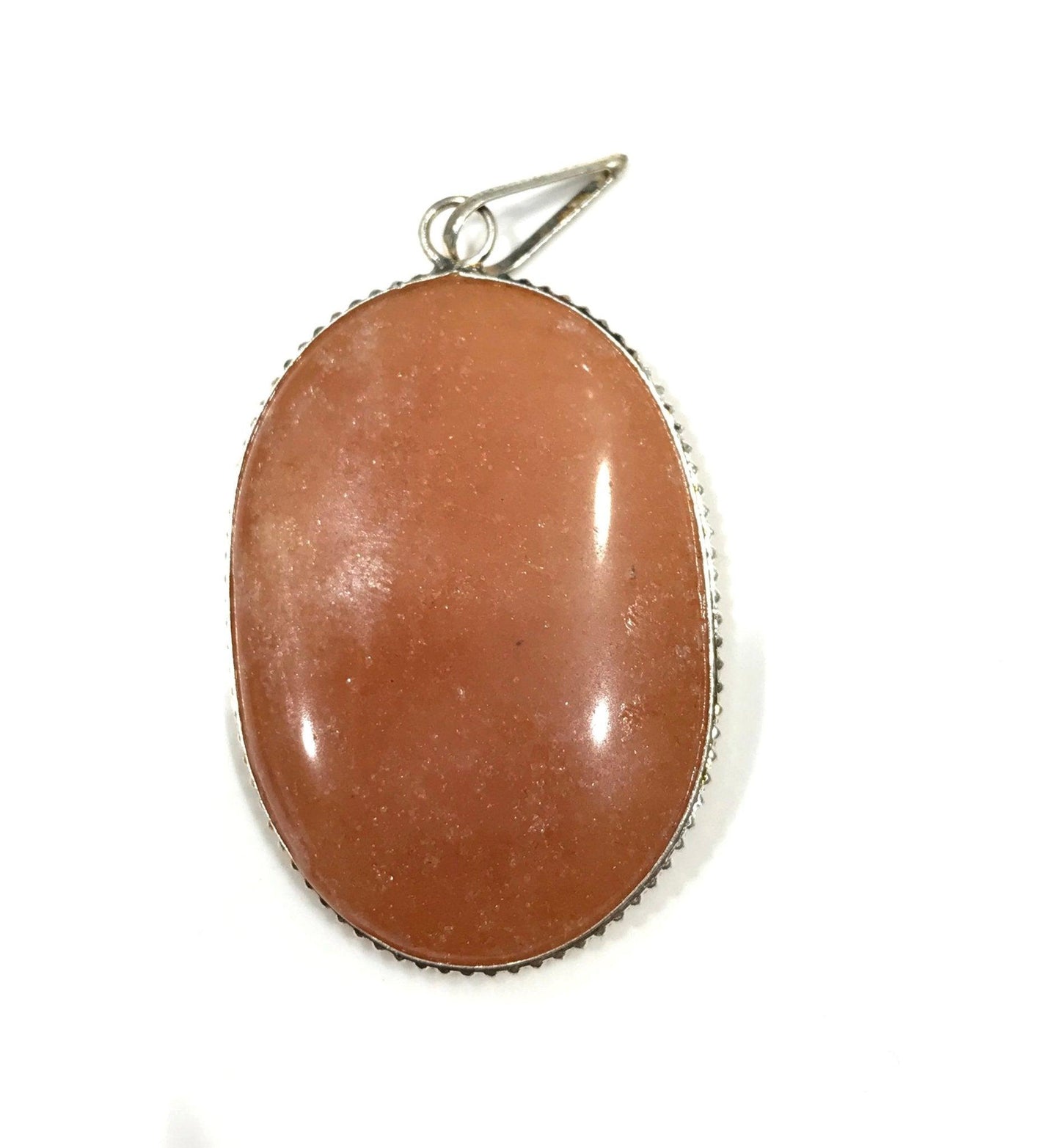 Orange Aventurine Oval Pendant - AEORA ROCKS INDIA - Healing Crystals superstore