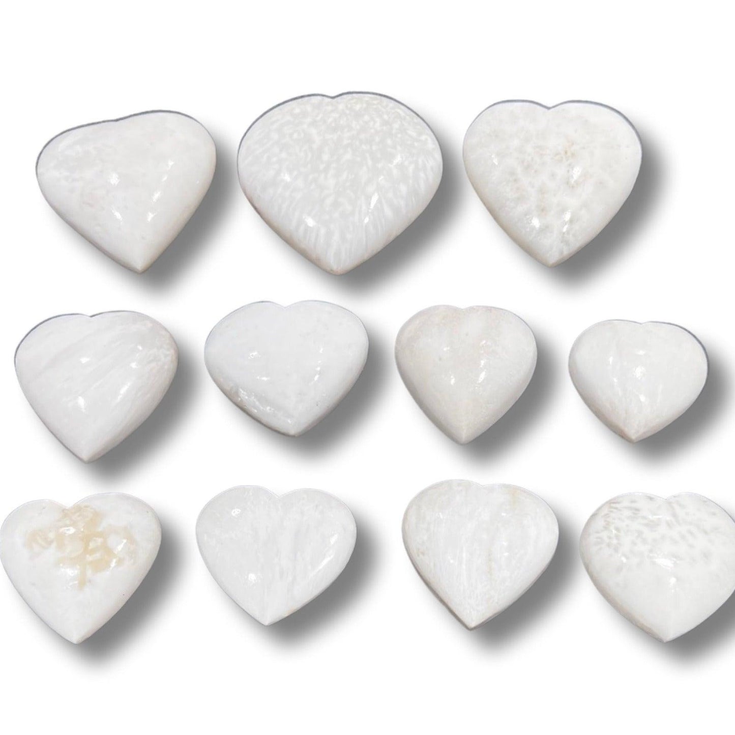 Scolecite Hearts - AEORA ROCKS INDIA - Healing Crystals superstore