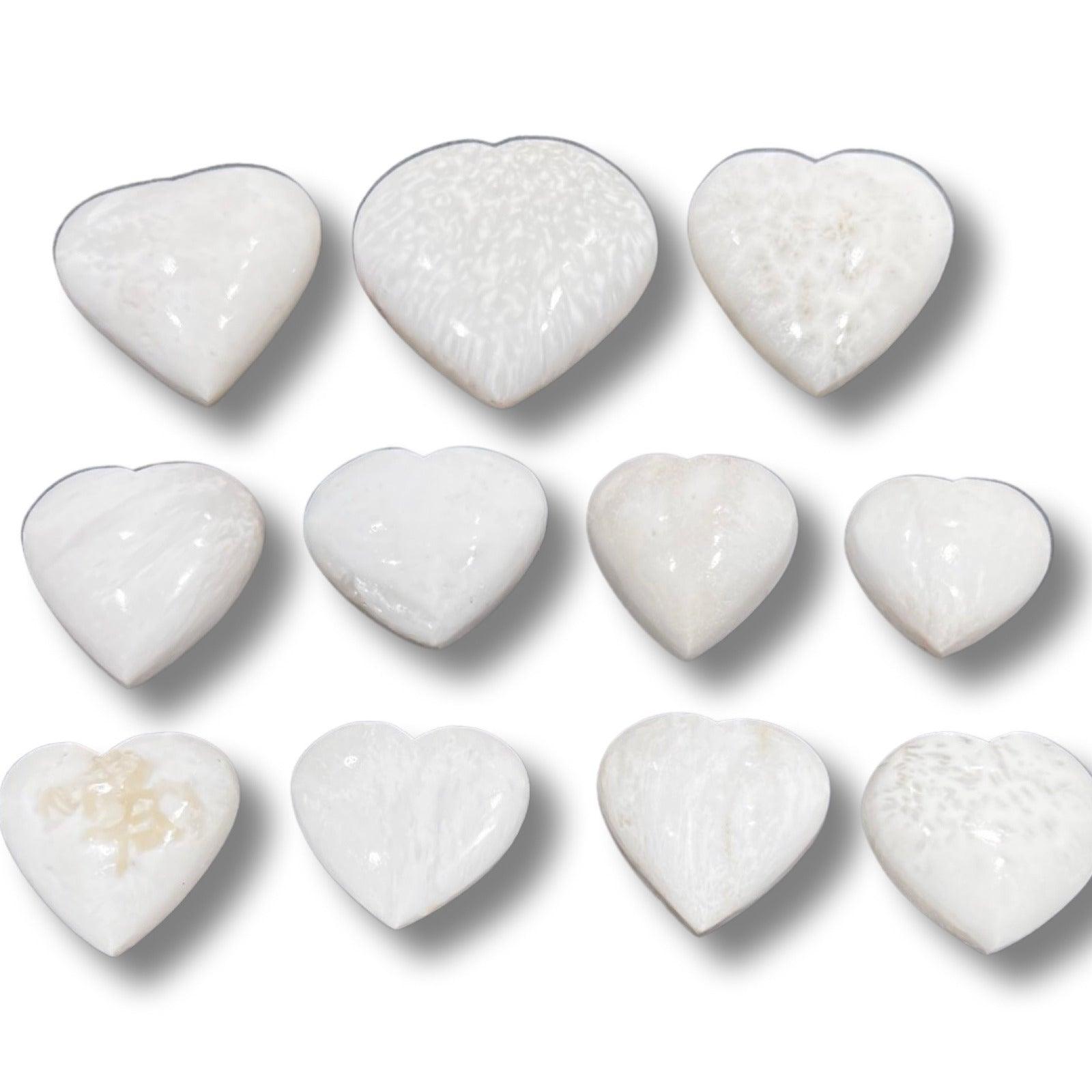 Scolecite Hearts - AEORA ROCKS INDIA - Healing Crystals superstore