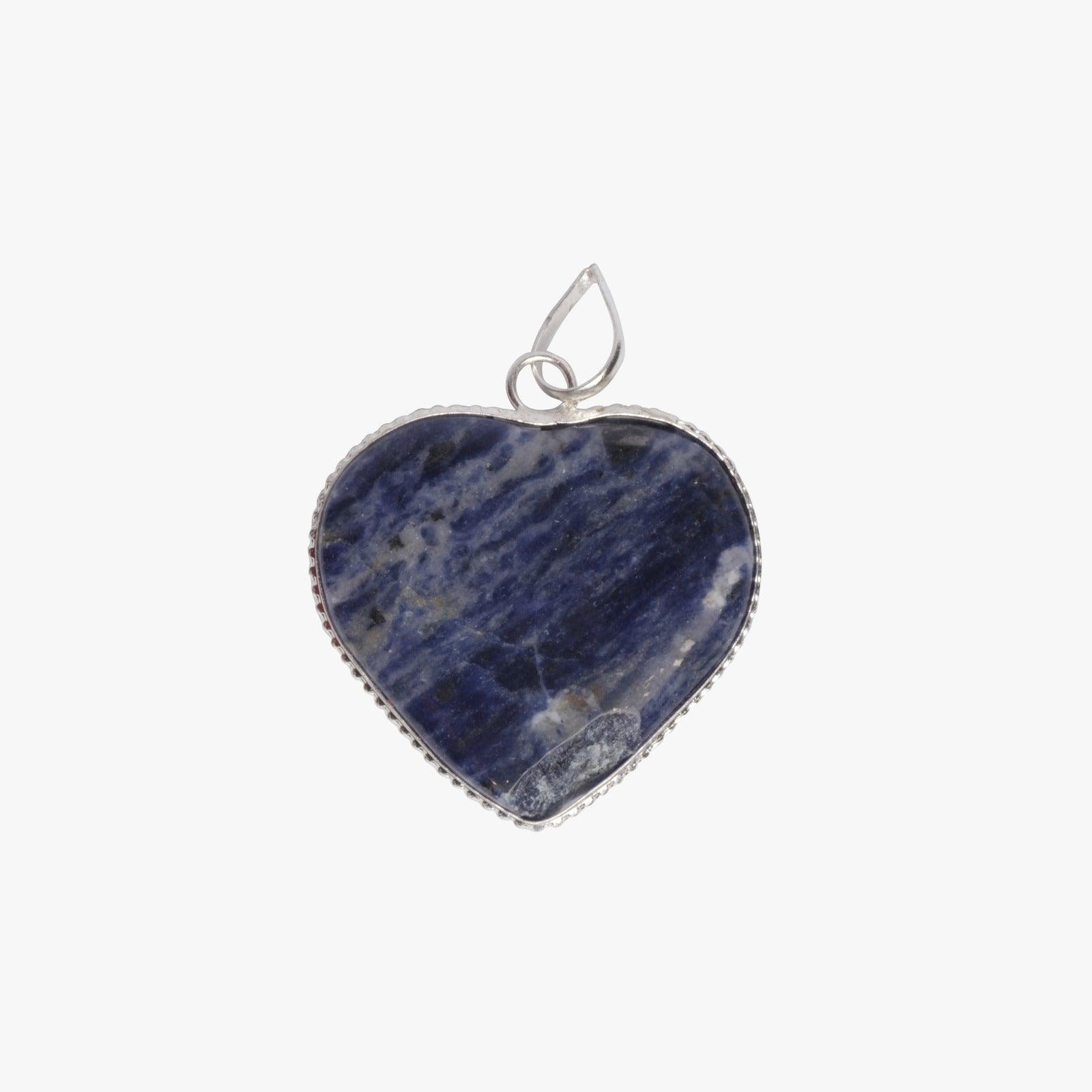 Sodalite Heart Pendant - AEORA ROCKS INDIA - Healing Crystals superstore