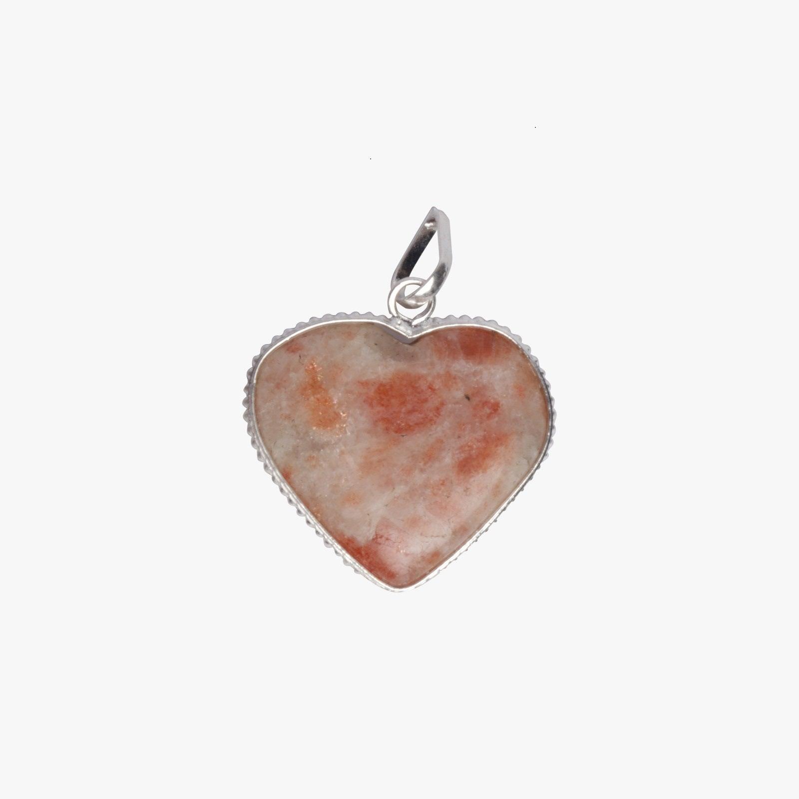 Sunstone Heart Pendant - AEORA ROCKS INDIA - Healing Crystals superstore
