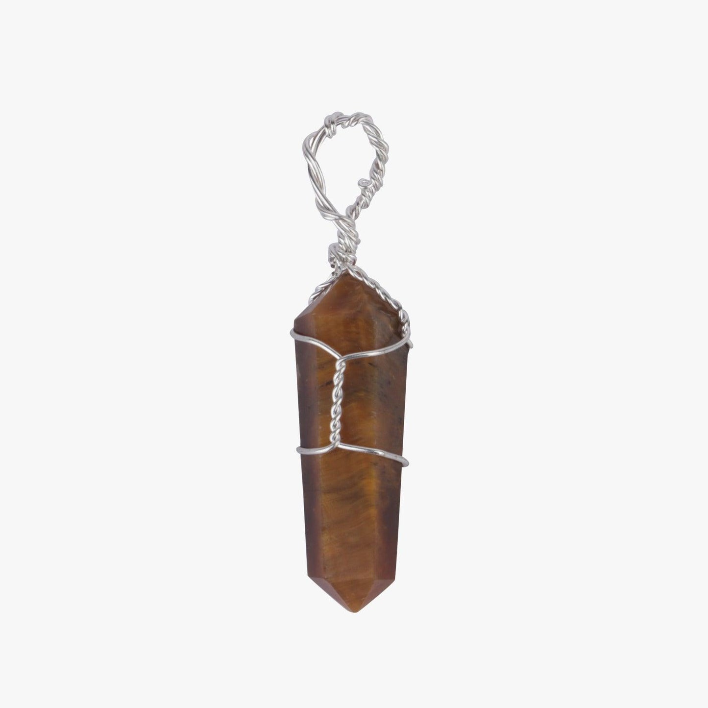Tiger Eye Vogal Wire Wrapped Pendant - AEORA ROCKS INDIA - Healing Crystals superstore