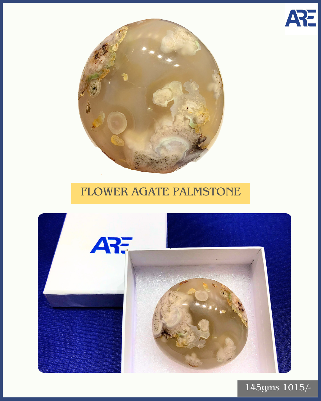 Flower Agate Palmstone 