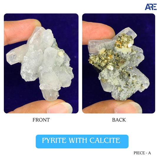 Pyrite With Calcite Piece A