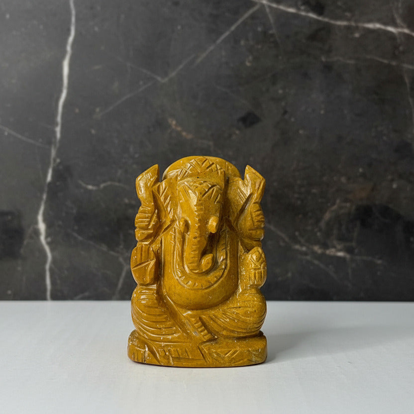 Yellow Jasper Ganesha - AEORA ROCKS INDIA -Healing Crystals superstore