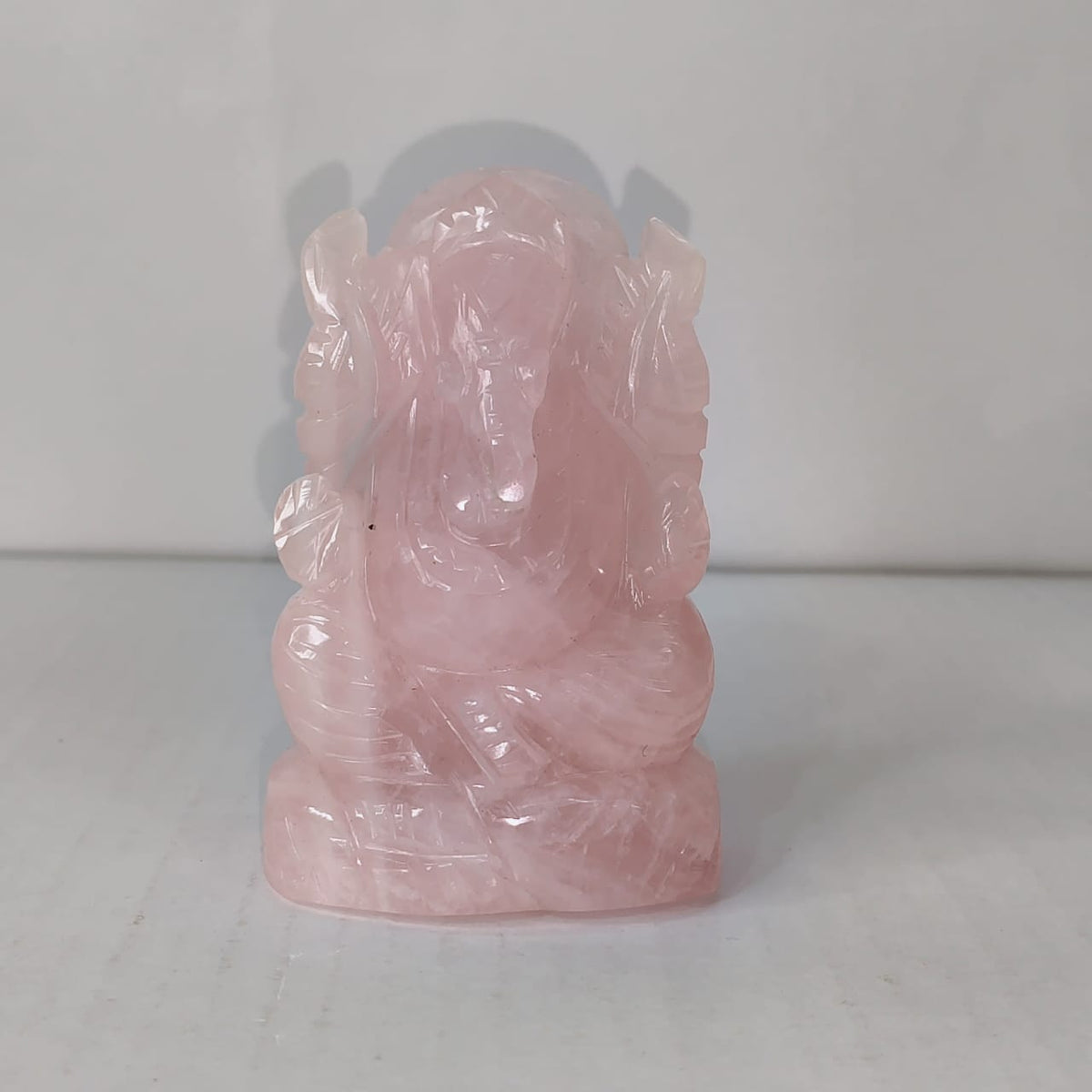 Rose quartz Ganesha - AEORA ROCKS INDIA -Healing Crystals superstore