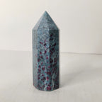 Natural Ruby Kyanite Point Tower – Passion, Protection & Chakra Alignment Crystal Obelisk - AEORA ROCKS INDIA -Healing Crystals superstore