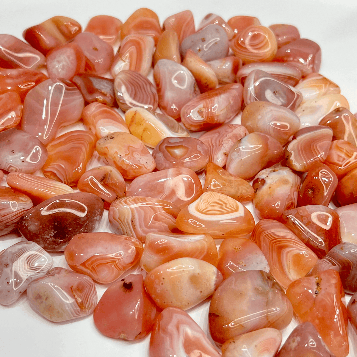 Apricot Agate Tumbled Stone - AEORA ROCKS INDIA -Healing Crystals superstore