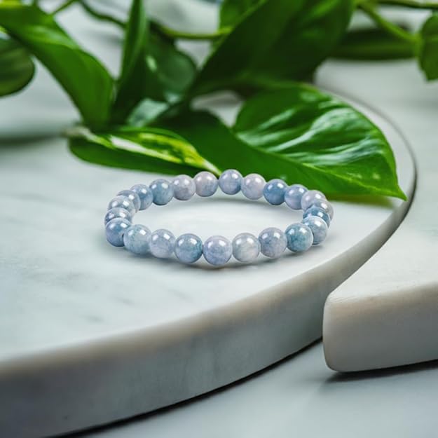 Aquamarine Bead Bracelet