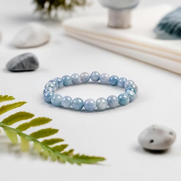 Aquamarine Bead Bracelet