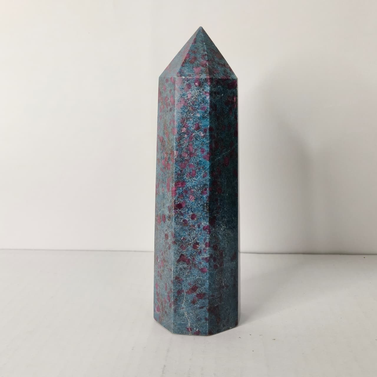 Natural Ruby Kyanite Point Tower – Passion, Protection & Chakra Alignment Crystal Obelisk