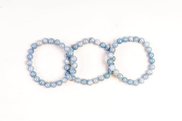 Aquamarine Bead Bracelet