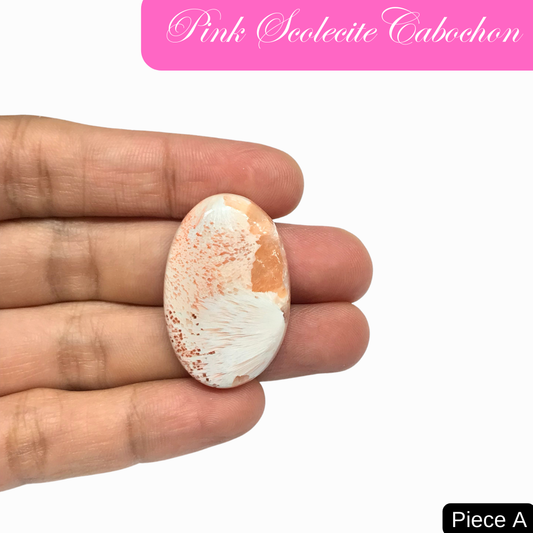 Pink scolecite Cabochons