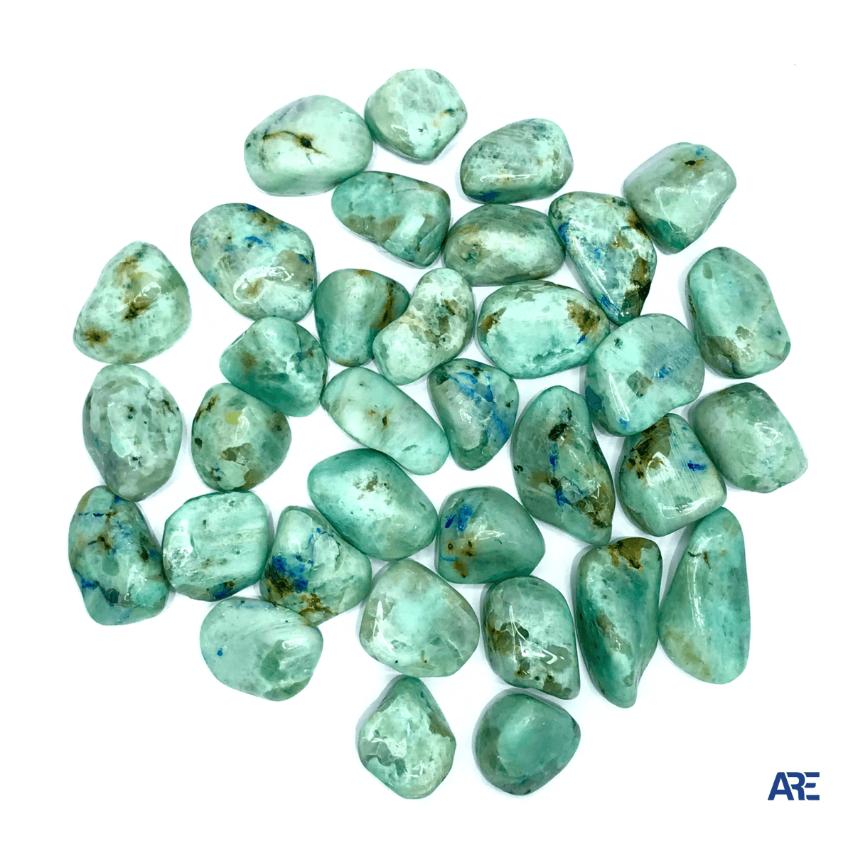 Azurite With Green Moonstone Tumbled Stone - AEORA ROCKS INDIA -Healing Crystals superstore
