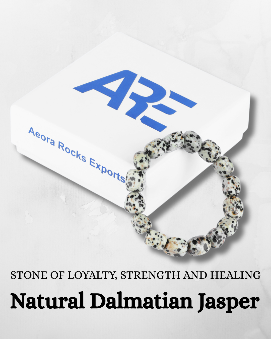 Dalmatian Jasper Tumbled Bracelet in India - Aeora Rocks