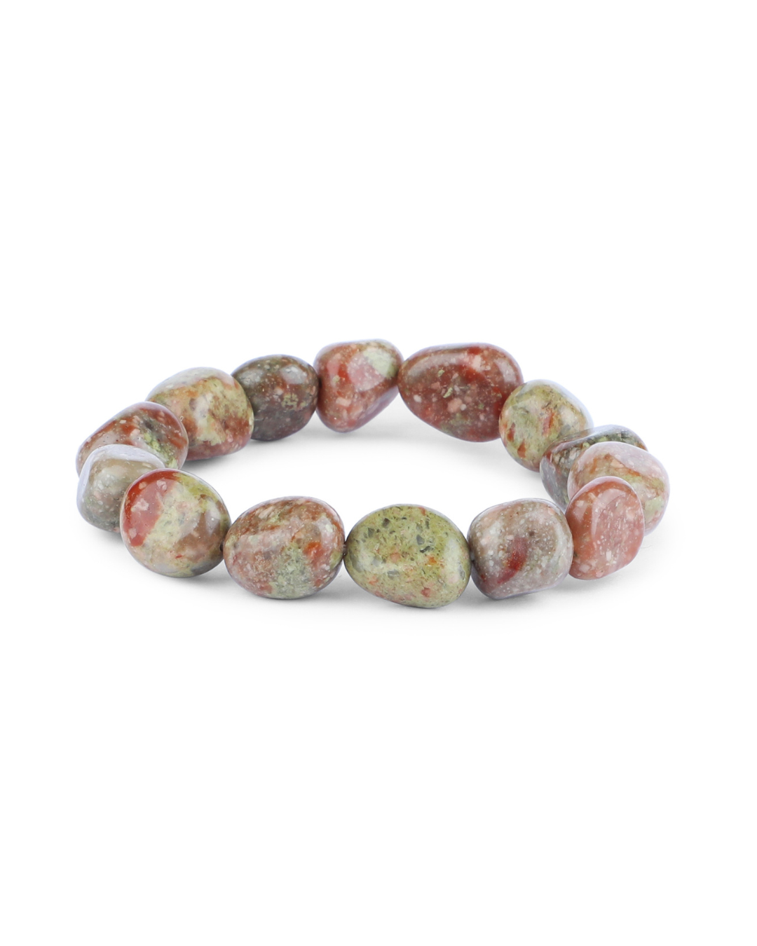 African Unakite Tumbled Bracelet in India - Aeora Rocks