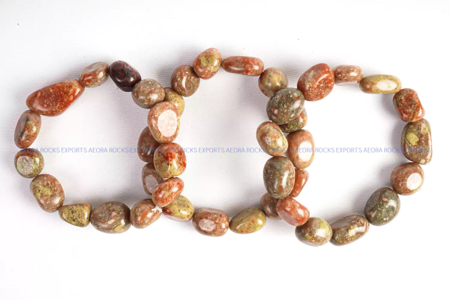 African Unakite Tumbled Bracelet