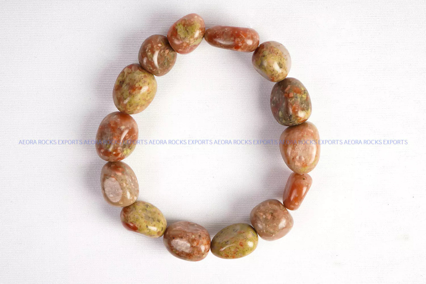 African Unakite Tumbled Bracelet