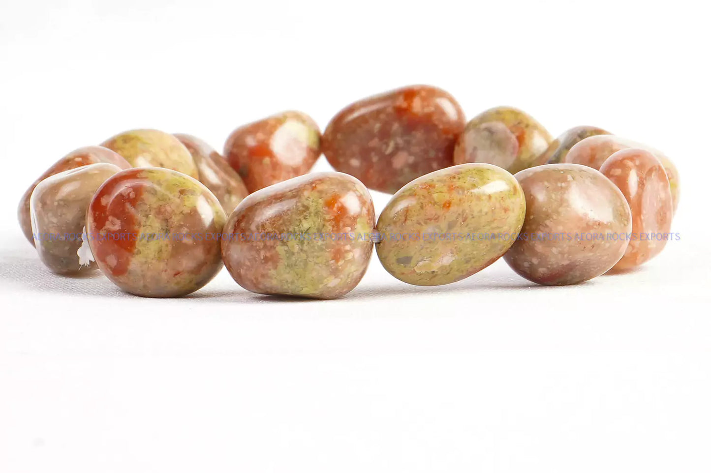 African Unakite Tumbled Bracelet