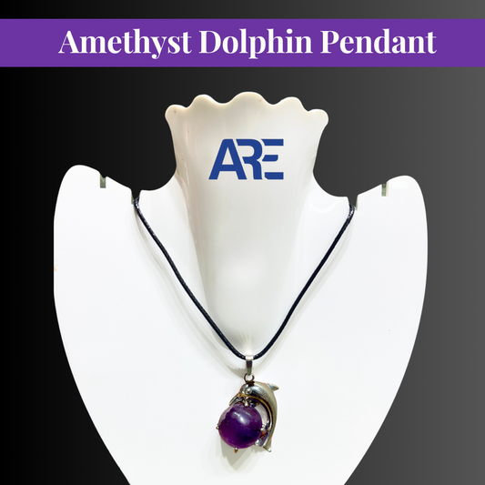 Amethyst Dolphin Pendant