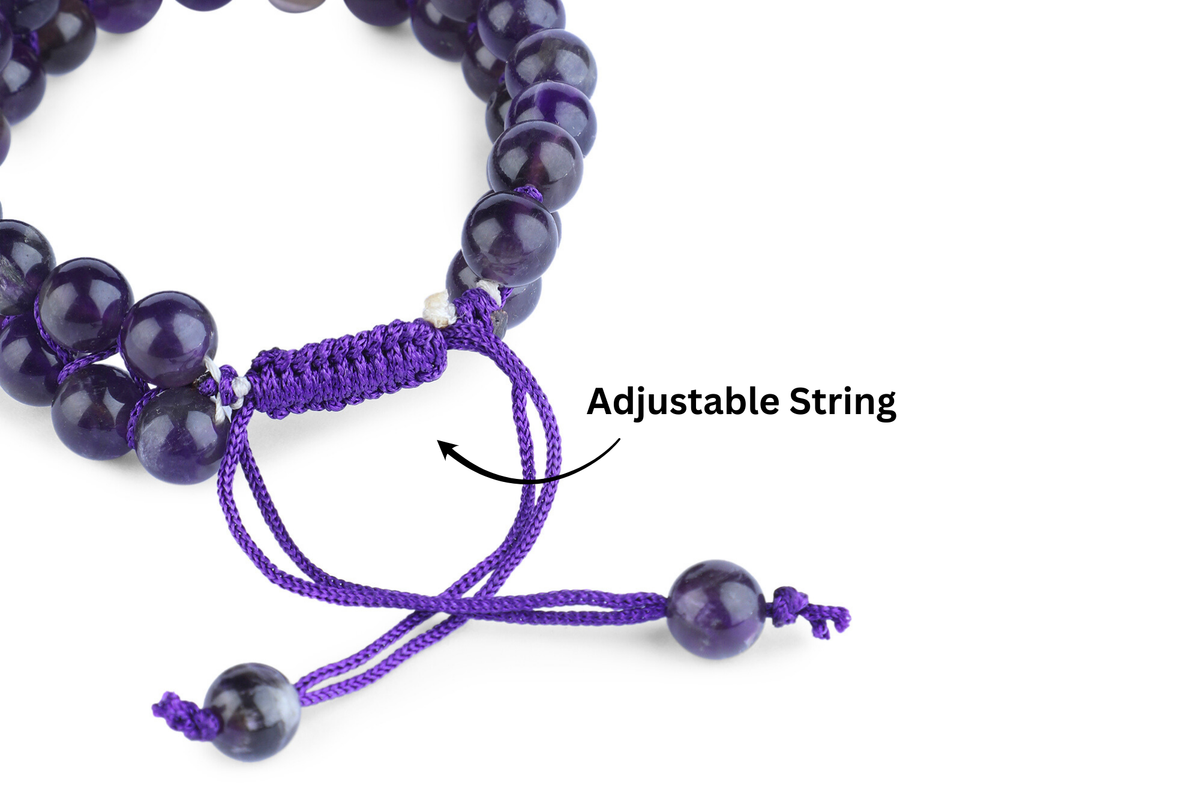 Amethyst String Bracelet - AEORA ROCKS INDIA -Healing Crystals superstore