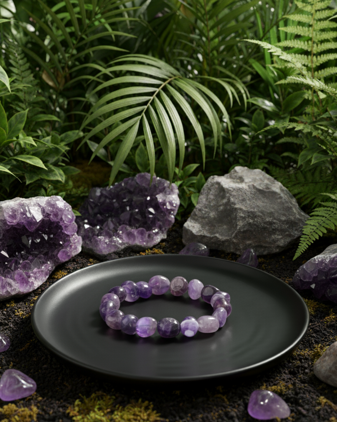 नीलम टंबल्ड ब्रेसलेट 