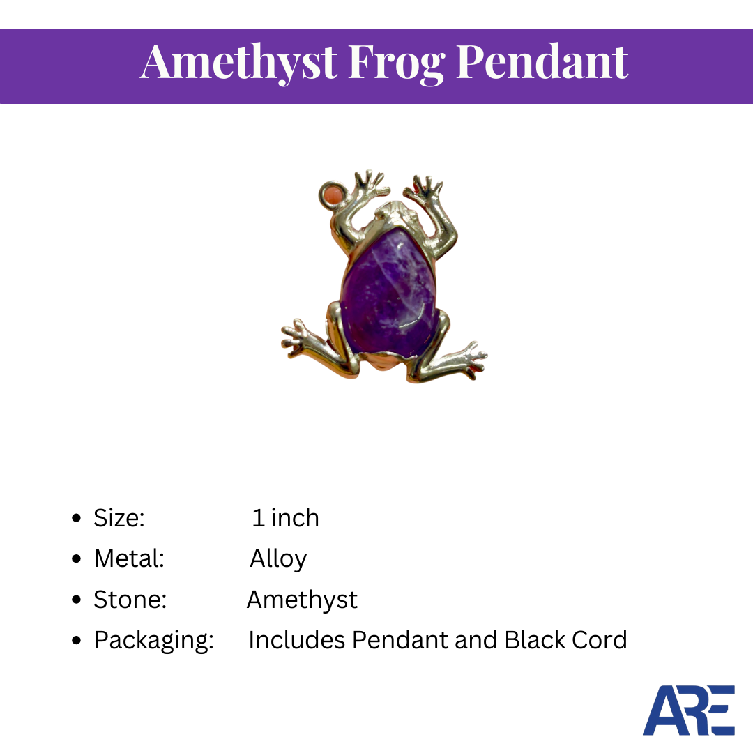 Amethyst Frog Pendant