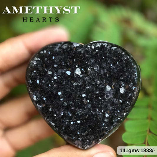 Amethyst Cluster Hearts in India - Aeora Rocks