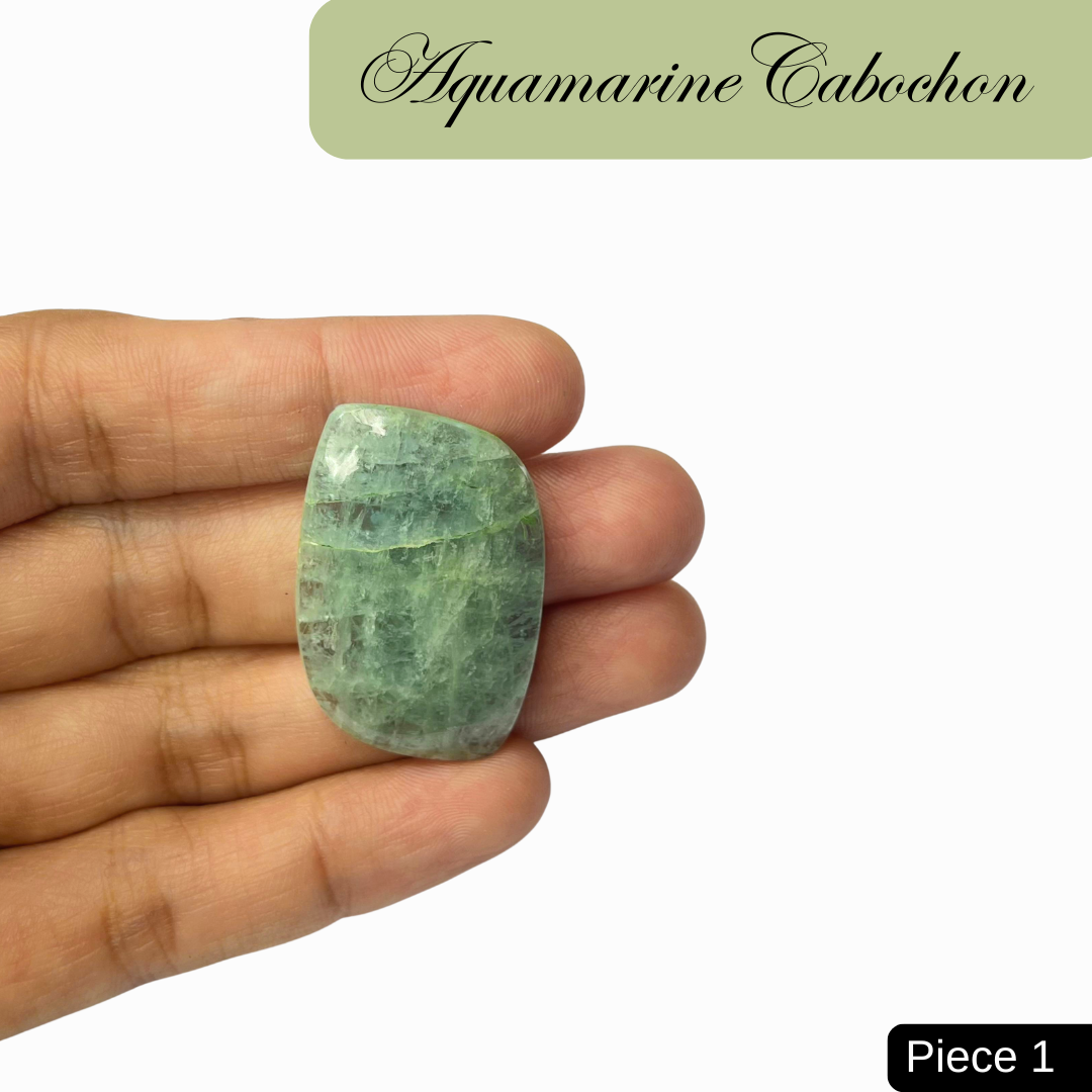 Aquamarine Cabochons - AEORA ROCKS INDIA -Healing Crystals superstore