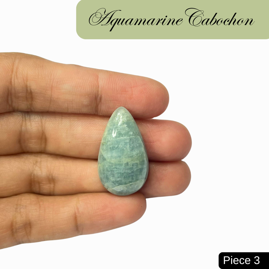 Aquamarine Cabochons - AEORA ROCKS INDIA -Healing Crystals superstore