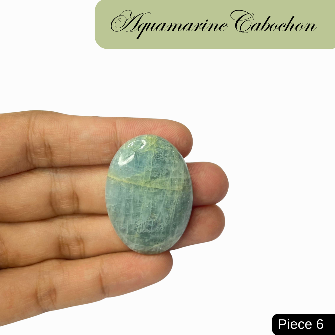 Aquamarine Cabochons - AEORA ROCKS INDIA -Healing Crystals superstore