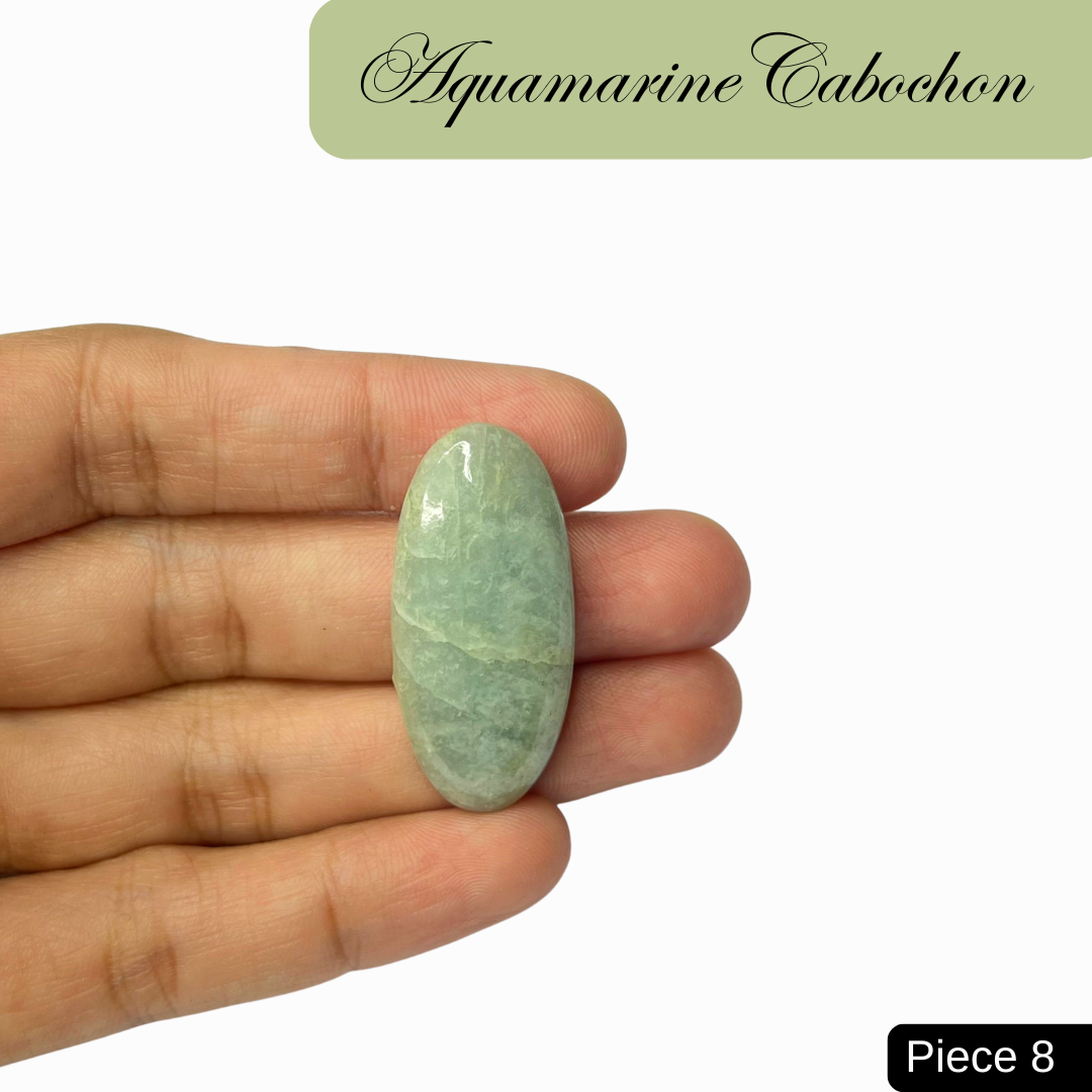 Aquamarine Cabochons - AEORA ROCKS INDIA -Healing Crystals superstore