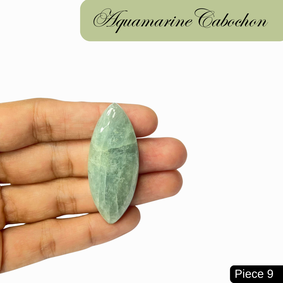 Aquamarine Cabochons - AEORA ROCKS INDIA -Healing Crystals superstore