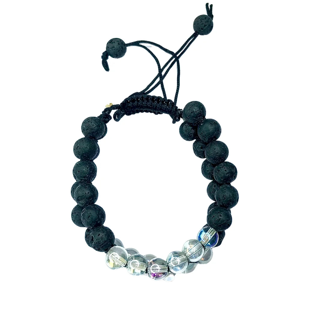 Aura and Lava Combination String Bracelet