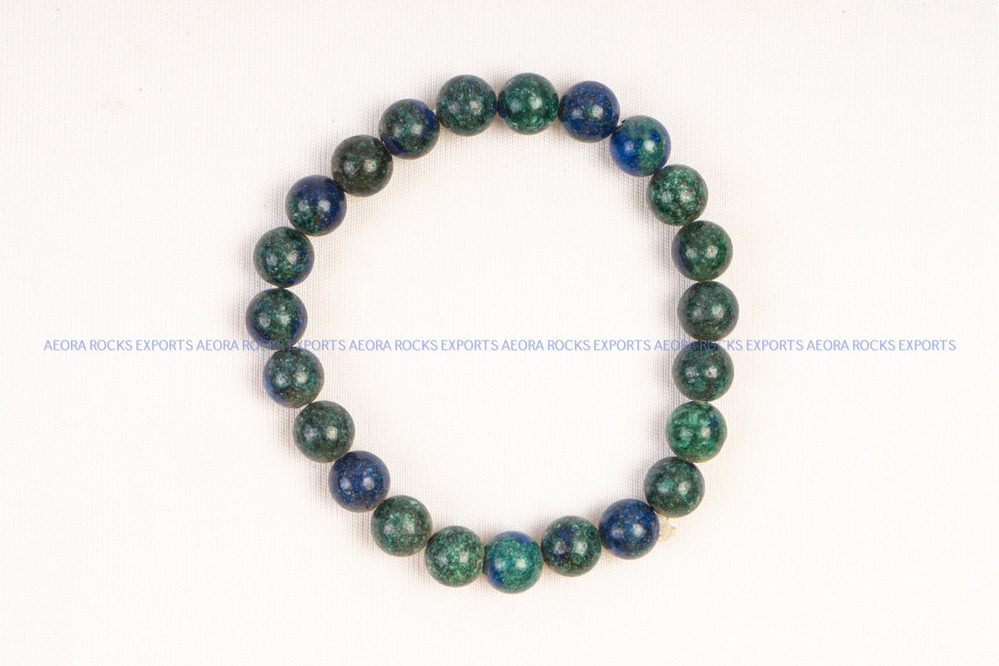 Azurite Malachite Bead Bracelet